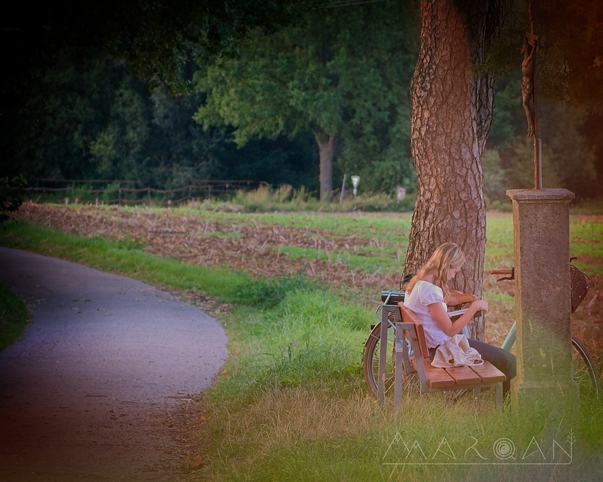 Girl reading a book
